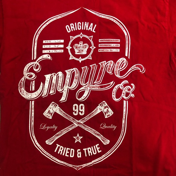Empyre Surplus Co t-shirt Skateboarding vintage large red skater tee -L- vtg ❤️ - Picture 4 of 8